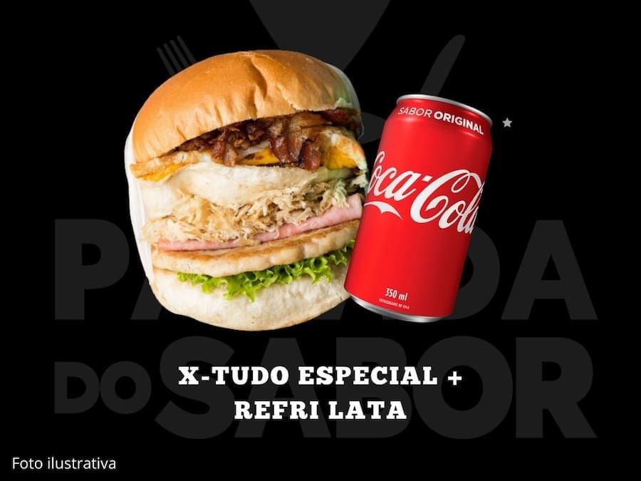 Xis Completo + Coca-Cola lata