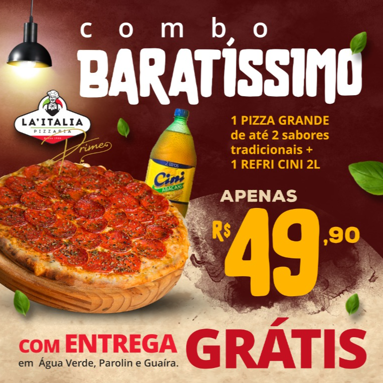 Area de entrega - Pizzaria Italia - Delivery