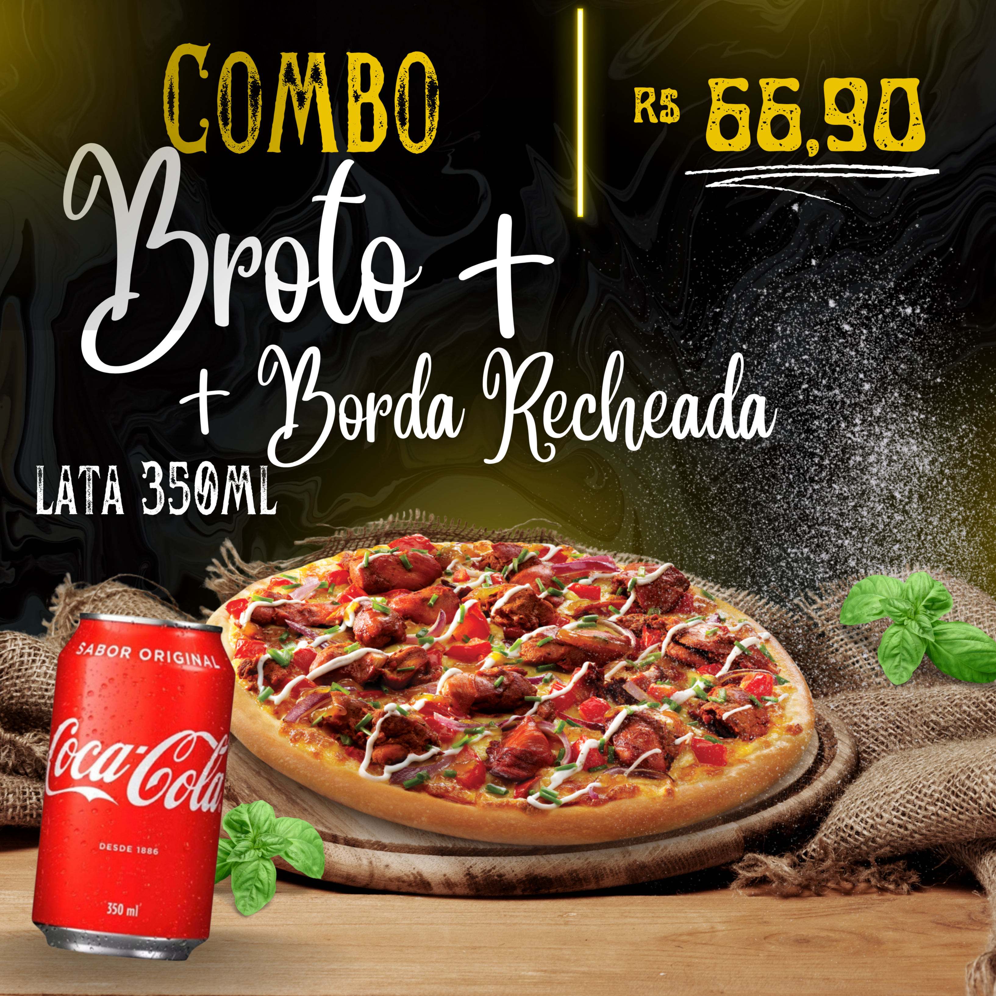 Temos pizza tamanho broto 4 pedaços ou pizza 8 pedaços - Picture