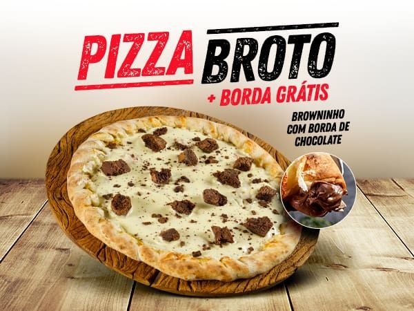 MÉDIA 2 SABORES (4 PEDAÇOS): Papa Pizza Delivery