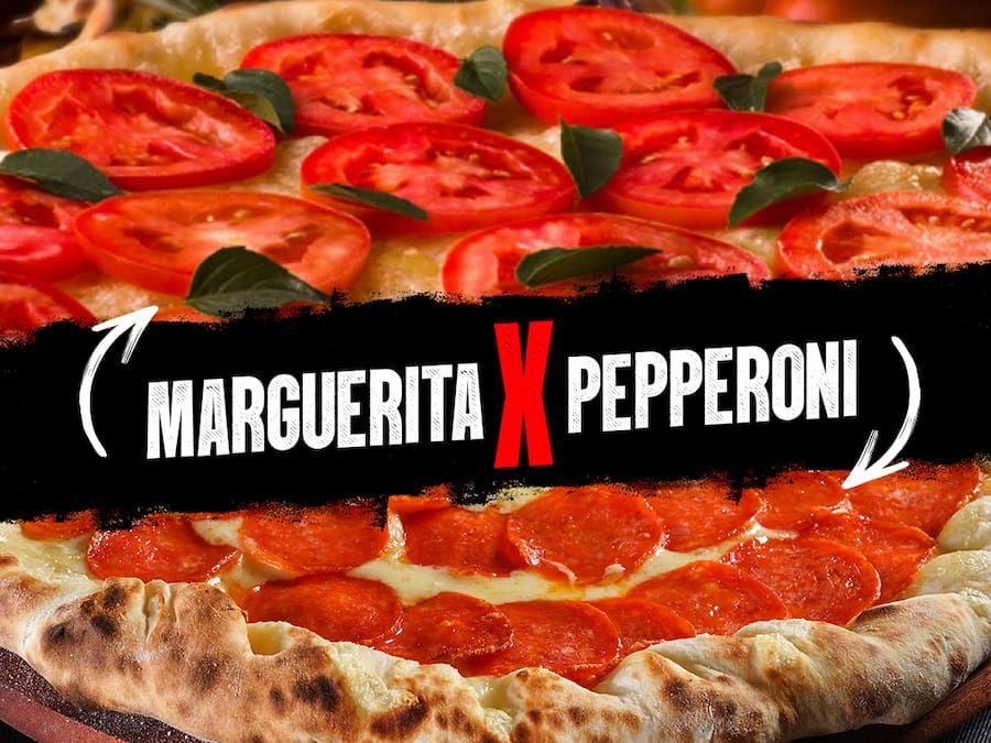 MÉDIA 2 SABORES (4 PEDAÇOS): Papa Pizza Delivery